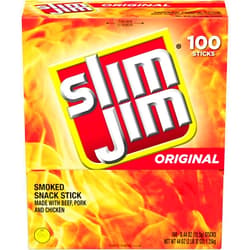 Slim Jim Original Smoked Meat Sticks, Keto Friendly, 44 oz. 100-Count Box