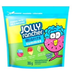HERSHEY'S Jolly Rancher Misfits Assorted Sours Gummies, 355g/12.4 oz, Sharing Bag, Imported from Canada)