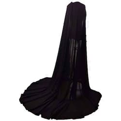 QUIRAI Bridal Veils, Dark Knight Cape Cosplay Costume for Men Women, Black