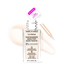 wet n wild Bare Focus Skin Tint, 5% Niacinamide Enriched, Buildable Sheer Lightweight Coverage, Natural Radiant Finish, Hyaluronic & Vitamin Hydration Boost, Cruelty-Free & Vegan - Fair