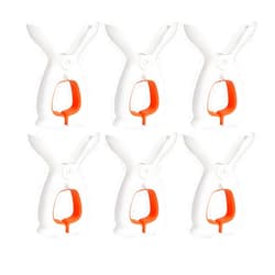ZHUZE 6Pcs Multi-Function Beach Towel Clip, Quilt Drying Clip Cute Windproof Clothes Pins, Strong Grip Holder Plastic Clothespins to Dry Laundry on Clothesline and Hanging Rack (Large)