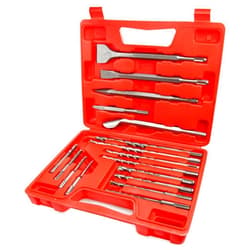 Wesleydrill 17PCS Rotary Hammer & Chisels Masonry Drill Bit Set, SDS Plus Drill Bits Set, Fit for Drilling and Cutting in Concrete,Brick,Walls