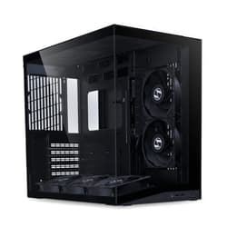 LIAN LI O11D MINI V2 Flow | Compact ATX Mid-Tower Airflow Computer Case | Panoramic View | High-Performance Airflow | Includes 5 x 120mm Reverse Blade Fans | Cable Management | Black (O11DMIV2FX)