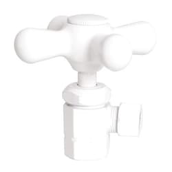 Westbrass D103X-50 D103X Angle Stop Valve, 1-Pack, Powder Coat White