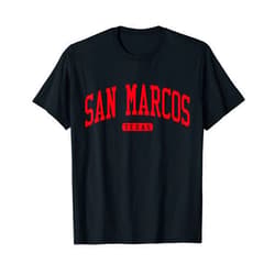 San Marcos Texas T-Shirts & Sweatshirts San Marcos Texas TX College University Style Red T-Shirt