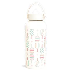 SANDJEST Pickleball Water Bottle 32oz Stainless Steel Insulated Vaccum with Lid, Pickleball Gifts for Pickleball Players, Pickleball Lovers, Women Girls Ladies
