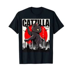 CATZILLA Funny Cat Shirt, Funny Cat T-shirt, Cat Lover T-Shirt