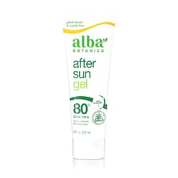 Alba Botanica Aloe Vera Gel for Skin, Cooling After Sun Treatment for Face and Body, Made with Purity Certified 80% Aloe Vera Gel Formula, 8 fl. oz. Tube (Packaging May Vary)