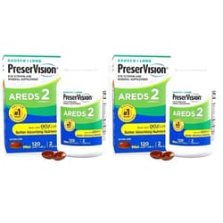 PreserVision AREDS 2 Eye Vitamin & Mineral Supplement, Contains Lutein, Vitamin C, Zeaxanthin, Zinc & Vitamin E, 120 Softgels (Packaging May Vary) (Pack of 2)