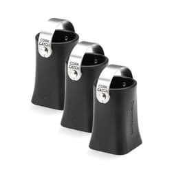 Dreamfarm Champop - Set of 3 - Safe, Fast, & Easy Champagne Bottle Opener, Cork Popper & Catcher - Black