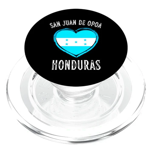 I Love Honduras San Juan De Opoa Designs Honduras Flag Heart San Juan De Opoa City PopSockets PopGrip for MagSafe