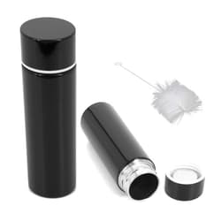 CASEMATIX Stainless Steel 5-Ounce Travel Spittoon Bottle - Portable Dip Spit Cup with Wide Mouth, Black, Reusable for Chew