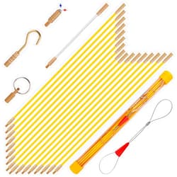 Boeray 22FT Fiberglass Running Electrical Wire Cable Pulling Fish Tape kit in a Carrying Case Through Wall Cable Snake Rods Electrical Tools Kit with Different Attachments