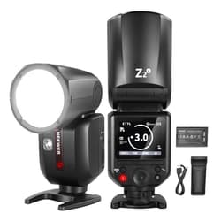 NEEWER Z2-C 2.4G TTL Round Head Flash Speedlite Compatible with Canon, 76Ws 1/8000s HSS Flash with Upgraded UI, 2 Modeling Lamps, TTL/M Quick TCM Switch, 7.2V/3000mAh Battery, 600 Full Power Flash