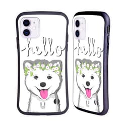 Head Case Designs Husky Lil Puppies Hybrid Case Compatible with Apple iPhone 11