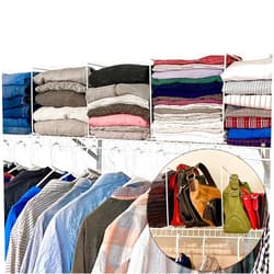 Evelots Wire Shelf Dividers -4 Pack- Closet Organization and Storage Optimization for Home/Office/Pantry/Garage - Tall Shelf Separator - Easy Clip-No Tool - Plastic Coated Steel
