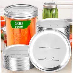 Vinseen Canning Lids, Regular Mouth for Ball, Kerr, Mason Jar, Split-type Lids Leak Proof Storage and Secure Canning Jar Caps, 100-Count