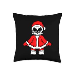 Christmas Gifts For Women Men Kids Skeleton Pajama Skeleton Santa Christmas Pajama Cool Skull X-Mas Throw Pillow, 16x16, Multicolor
