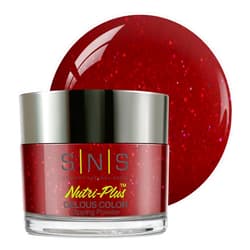 SNS Healthy Natural Nails SNS Nail Dip Powder, Gelous Color Dipping Powder - Netflix & Chill (Red, Cranberry/Berry, Shimmer) - Long-Lasting Dip Nail Color Lasts 14 Days – Low-Odor & No UV Lamp Required - 1 oz
