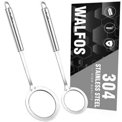 Walfos Fat Skimmer Spoon, 304 Stainless Steel Fat skimmer For Cooking, Fine Mesh Strainer, Food Strainer Fit For Separation Of The Floating Foam, Fat, Grease - Set of 2 Sise