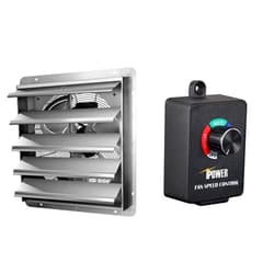 iPower 20.6 X 20.8 Inch Shutter Exhaust Fan Aluminum Variable Fan Speed Controller