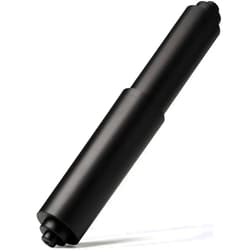 Qualihome Universal Plastic Spring Loaded Toilet Paper Roll Holder Replacement Rod (1, Black.)