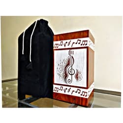 A-F LUXURY HANDICRAFTS Large Urn for Human Ashes Adult Guitar Engraved Handcrafted Beautifull Wooden Urn Home Decorable Collectible Storage Box Ideal for Gift 220 cu inch by A-F Luxury Handicraft, Standard
