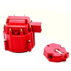 GSKMOTOR Performance Red Male HEI Distributor Cap & Rotor Replacement Kits Fits for SBC BBC 305 350 454