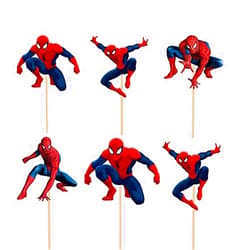 Ziyziiy 24PCS Spiderman Cupcake Toppers Spiderman Cake Toppers Spiderman. Happy Birthday Party Supplies Pet Cake Decorations for Spiderman fans, Kids Birthday Party