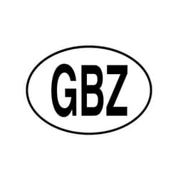 Fagraphix GBZ Gibraltar Country Code Oval Sticker Self Adhesive Vinyl Decal Gibraltar Euro