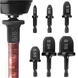 Aasipsuo Swaging Tool Drill Bit Set, 2024 New HVAC Repairing Set Air Conditioner Copper Pipe Reamer, Manual Pipe Swage Tool Drill Bit Soft Copper tubing 1/4''， 3/8''，1/2''， 5/8''，3/4''，7/8'' Bits Set