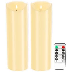 COVEGE Large Outdoor Flameless Candles - 4