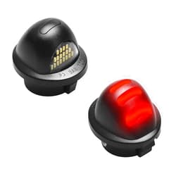QCDIN Car Truck License Plate Light Lamp Assembly Replacement White,2pcs Canbus 18 LEDs, with Red OLED Neon Tube Pure, for Ford F-150 F-250 F-350 F-Series Superduty, for Lincoln Mark Lt