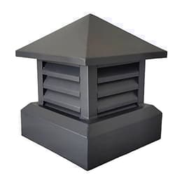 YiMiBaiHuo Villa Chimney Cowl Cap, Chimney Cap Chimney Cowl Aluminum Alloy Square Drain Cap Roof Vent Cap Rain Louver Cap Windproof Cap (35cm/13.8x13.8in)