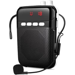 Kinizuxi Portable Voice Amplifier for Teachers, 2400mAh Rechargeable Personal Amplifier PA System Headset for Speaking Microphone for Teachers,Tour Guides, Coaches, Classroom, Singing Yoga(Black)