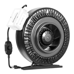 VIVOSUN Z6 6 Inch Inline Duct Fan, 440 CFM Ventilation Fan with Variable Speed Controller for Grow Tent, Indoor Garden Ventilation, Black