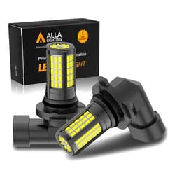Alla Lighting Super Bright 3000Lms HB4 9006 LED Fog Lights Bulbs, 6000K Xenon White 3014 84-SMD 12V Fog Lamps Replacement