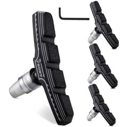 Hapleby 4PCS Premium Bike Brake Pads, Professional Mountain Bicycle V-Brake Pads, Bike Brake Blocks Kit, for Free Hex Wrench