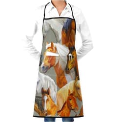 Meaudiwes Men Women Adjustable Bib Aprons, Water Oil Stain Resistant Aprons