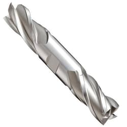 YG-1 E2053 Cobalt Steel Square Nose End Mill, Double End, Weldon Shank, Uncoated (Bright) Finish, 30 Deg Helix, 4 Flutes, 5