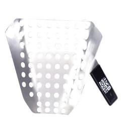 Back of House Ltd. Popcorn Speed Scoop – Perforated Stainless Steel Quick-Fill Scooper for Bags, Buckets & Boxes, Removes Unpopped Kernels – Utility Serving Tool for Snacks, Candy, Dessert, Food, Ice & Dry Goods