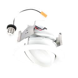 HALO RA 4-Inch Recessed LED Trim Downlight with Adjustable Gimbal, Selectable Lumens and Color Temperatures, Dim-to-Warm - RA56LS9FSD2W1EWH