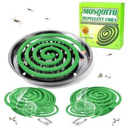 SEEKDIT 20 Pack Mosquito Repellent Coils, Up to 7 Hour Protection for Indoor Outdoor Use, DEET Free, Citronella Plant-Based Natural Mosquito Bug Repellent for Patio Yard Camping, with 1 Holder 2 Stand