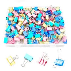 PENGJINYU 180 Pcs Small Binder Clips Assorted Colored, 0.59 in/15mm Mini Binder Paper Clips, Paper Clamps for Office Supplies, Home, School,Business Document Organizing (Blue, Pink, Yellow, Green)