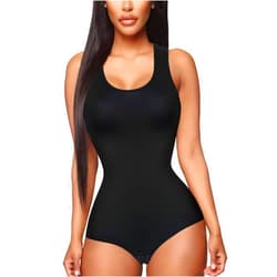 Irisnaya Shapewear Bodysuit Scoop Neck Tank Tops for Women Tummy Control Waist Trainer Vest Full Body Shaper