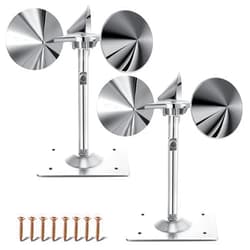 Qualirey 2 Pack Reflective Spinning Bird Deterrent, Wind Powered Aluminum Bird Repeller Scarer Deterrent Devices Outdoor, Repels All Birds Pigeons Sparrows Woodpeckers for Garden Railing Roof Adjustable Neck