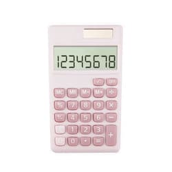 Yritioa Pink Calculator,Small Calculator,Mini Calculator,Cute Calculator,Solar Calculator,Calculator for School,Basic Calculators for Students,Office Supplies,4 Function Calculator,Middle School Calculator