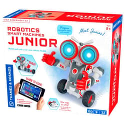 Thames & Kosmos Robotics Smart Machines Junior STEM Kit, Build & Code Your Robot’s Movements, Speed, Lights & Sounds, for Ages 8+, Use Screen-Free w/Built-in Buttons or via Block-Based Coding App