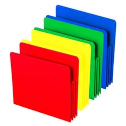 Smead Poly File Pocket, Straight-Cut Tab, 3-1/2