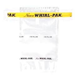 Nasco Whirl-Pak B01064WA Write-On Bag, 12.5cm L x 7.5cm W, 0.057mm Thickness, 58ml Capacity (Box of 500)